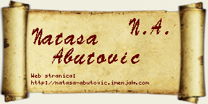 Nataša Abutović vizit kartica